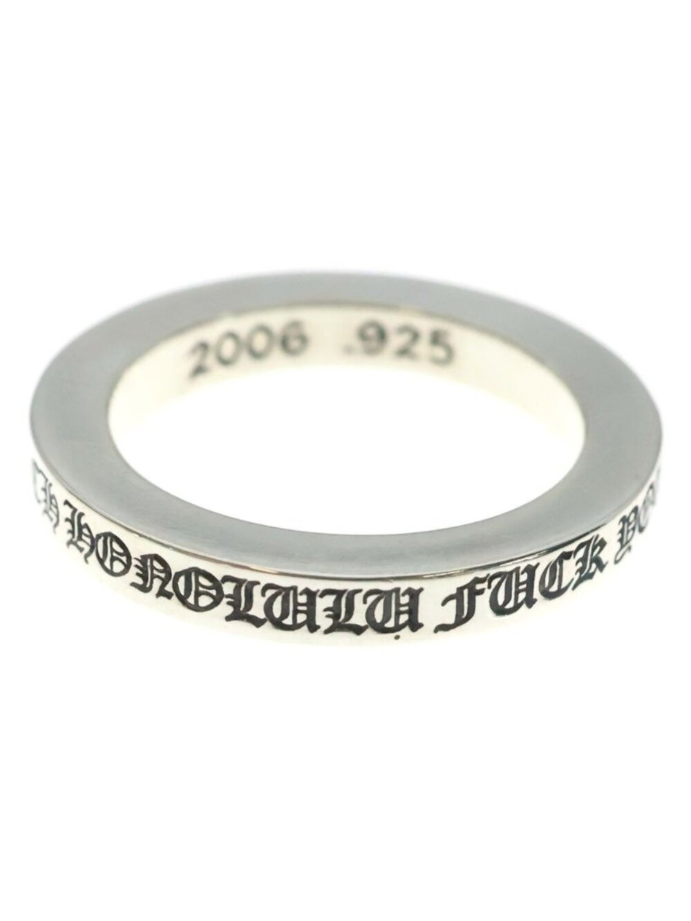 Chrome Hearts Spacer Fckyou Honolulu Limited Silver Ring